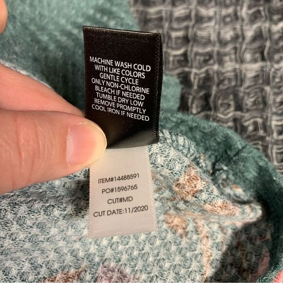 Torrid Classic Fit Waffle Crew Neck Raglan Tee 2X #833 - Picture 5 of 8